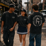 Load image into Gallery viewer, New York Raised Me Vintage Black Graphic Tee
